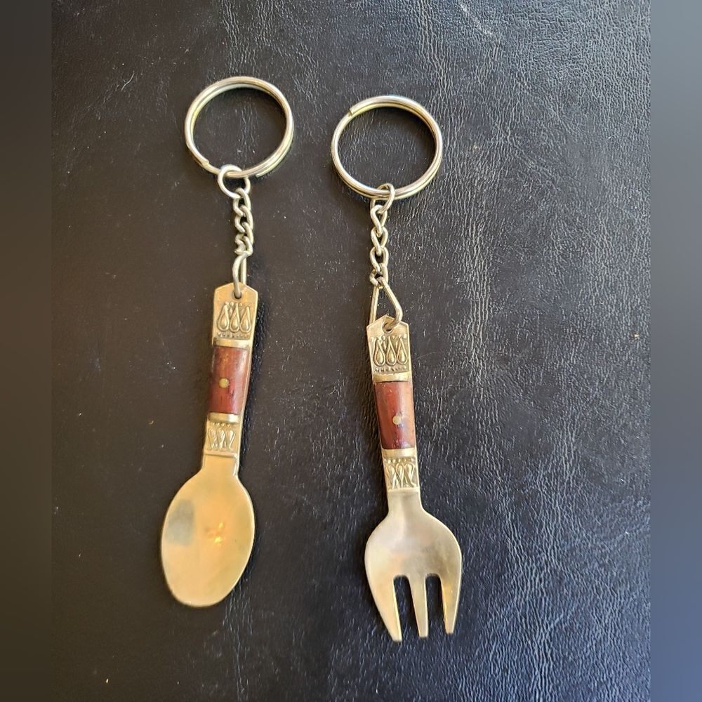 Vintage Fork and Spoon Keychains